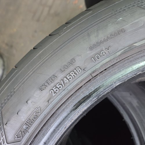 Пара шин 255 45 r18 Goodyear Eagle F1 Asymmetric 5 22г. Остаток 6.1мм