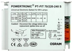 ЭПРА для металлогалогенных ламп OSRAM POWERTRONIC PT-FIT 70/220-240 S