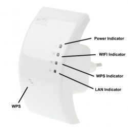 Удлинитель-усилитель WiFi 802.11n 300Mbps