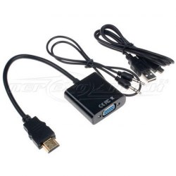 Переходник VGA HDMI питание ОТ USB, Конвертер, Адаптер Металл