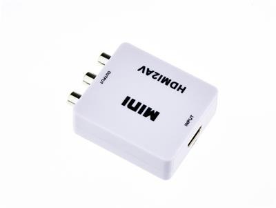 Конвертер, переходник из RCA (AV) в HDMI питание от в