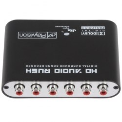 Аудио переходник (конвертер, адаптер) Из Цифровой Коаксиальный и Оптический Toslink на 5.1 или 2.1 аналоговый 6RCA (Digitall to Analog)