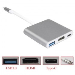USB tipe-c конвертер в HDMI, USB и USB tipe C