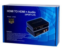 Конвертер сигнала HDMI в сигнал HDMI с выводом звука (SPDIF и R/L)