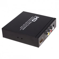 Конвертер сигнала HDMI и AV (3rca) в сигнал HDMI с отводом звука (SPDIF и 3.5st) CVBS + HDMI в HDMI (Upscaler 1080p