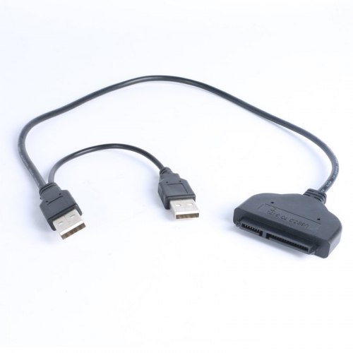 Переходник SATA 15 + 7 в USB 2.0 + Питание USB Кабелем Адаптер для 2.5 дюймов HDD SSD