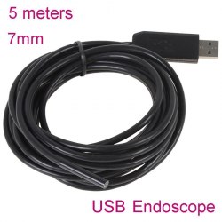USB-эндоскоп 10 метра с камерой 5.5 мм водонепроницаемый с LED подсветкой и micro USB для компьютера и телефона