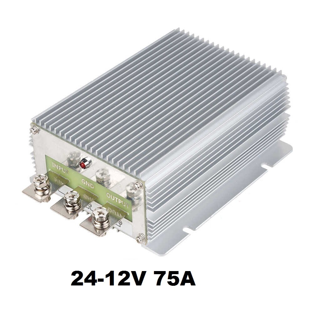 Преобразователь напряжения 24-30/12V 75A для автомобиля с 24 на 12 вольт. 