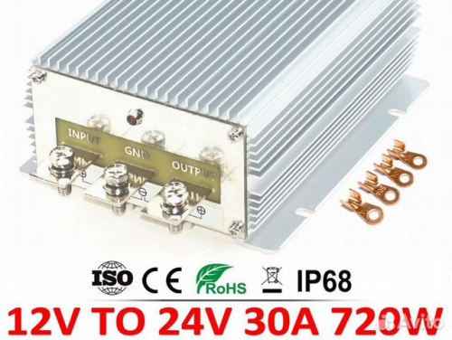 Преобразователь 12-24в 30А из 12 в 24V 720W