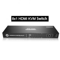Переключатель 8x1 HDMI + USB KVM 8-портовый USB, HDMI, KVM-переключатель
