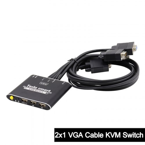 VGA Switch 2x1 кабельный VGA KVM + USB переключатель