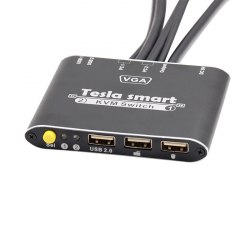 VGA Switch 2x1 кабельный VGA KVM + USB переключатель