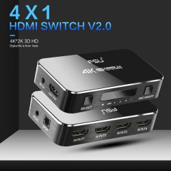 HDMI Switch ARC HDR 4x1 4k*2k (из 4-x HDMI в 1 HDMI) с выводом звука SPDIF и 3.5st + пульт