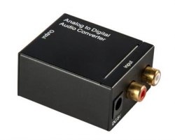 Аудио переходник (конвертер, адаптер) Из R/L стерео аудио (Тюльпаны или 3,5 Jack) на Цифровой Коаксиальный и Оптический Toslink (Analog to Digitall)