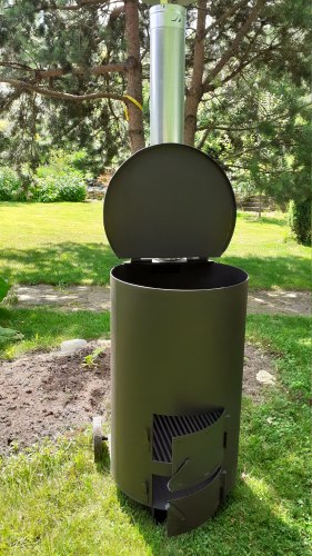 Печь - бочка для сжигания мусора "Золушка"-2 (4 мм) особо прочная