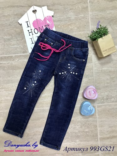 Утепленные джинсы на девочку модель - 993GS21