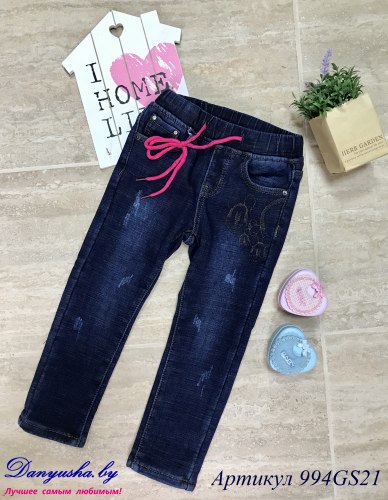 Утепленные джинсы на девочку модель - 994GS21