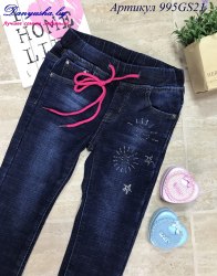 Утепленные джинсы на девочку модель - 995GS21