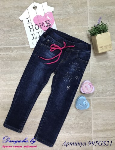 Утепленные джинсы на девочку модель - 995GS21