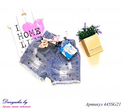 Шорты джинсовые на девочку модель - 445SG21