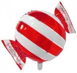 Фольгированный шар "Конфета, Красный" 18″ (46 см)