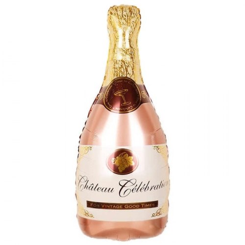 Фольгированный шар "Бутылка шампанского, розовое золото" 36" (91 см)