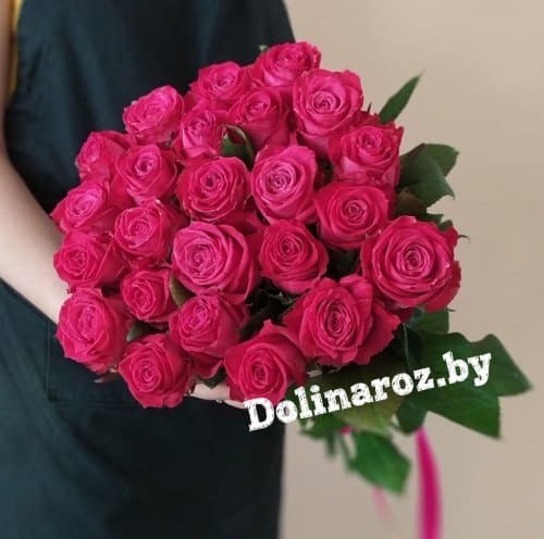 Букет роз "Малинка" 25 роз