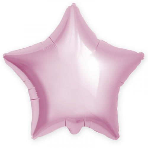 Фольгированный шар "Звезда, Светло-розовый" 18" (46 см)