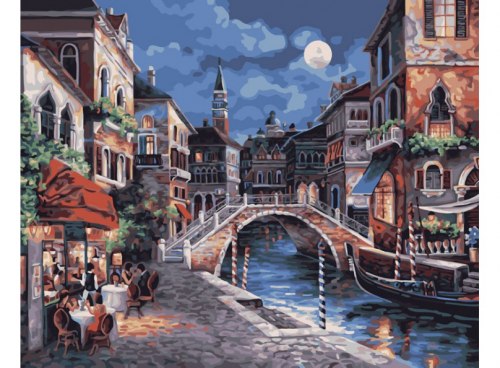 Картина для раскрашивания по номерам "Ночная Венеция" (40*50)