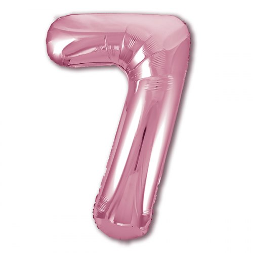 Фольгированный шар "Цифра, 7, Фламинго" 40" (102 см)
