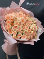 Кустовая роза персиковая Фо гуд вэйдинг (4Good Wedding))