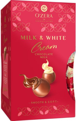 Конфеты "O’Zera Milk & White Cream", 200 г