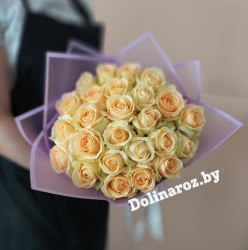 Букет роз "Персик" 25 роз