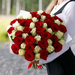 Букет роз "Краски" 51 роза