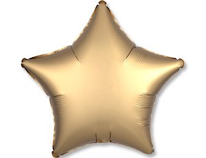 Фольгированный шар "Звезда, Голден Сатин" 18″ (46 см)
