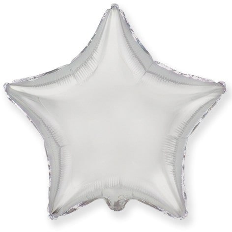 Фольгированный шар "Серебряная звезда" 18″ (46 см)