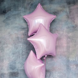 Фольгированный шар с гелием "Нежно-розовая звезда" 18″ (46 см)