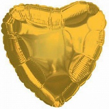 Фольгированный шар "Золотое Сердце" 18″ (46 см)