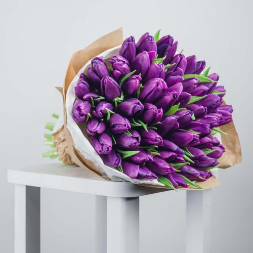 Букет тюльпанов "Фиолетовые мечты"
