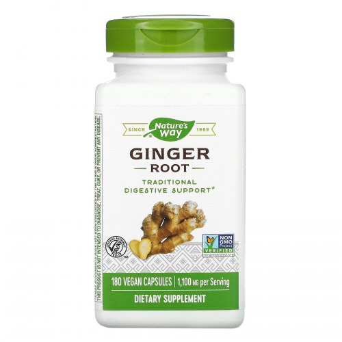 Корень Имбиря Ginger Root 1100 мг Nature's Way 180 капсул