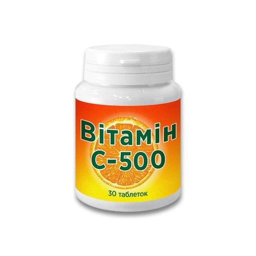 Вітамін С-500 таблетки 0,5 г Красота та Здоров`я № 30