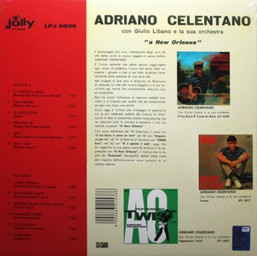 Виниловая пластинка ADRIANO CELENTANO - A NEW ORLEANS