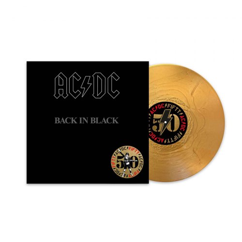 Виниловая пластинка AC/DC - BACK IN BLACK (50th Anniversary)(Coloured Gold Vinyl)