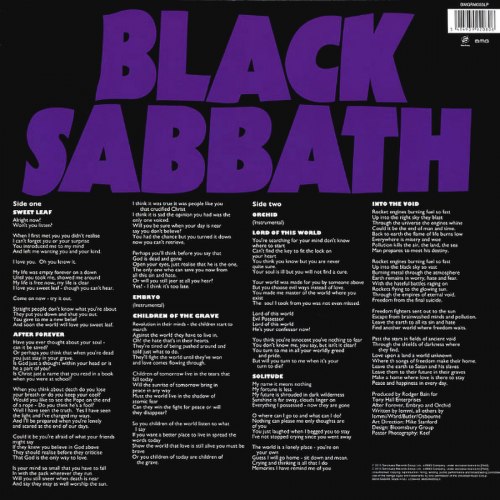 Виниловая пластинка BLACK SABBATH - BLACK SABBATH - MASTER OF REALITY