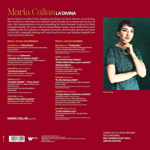 Виниловая пластинка MARIA CALLAS - LA DIVINA (Coloured Vinyl)