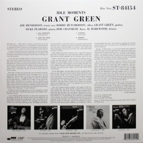 Виниловая пластинка Grant Green - Idle Moments (LP)