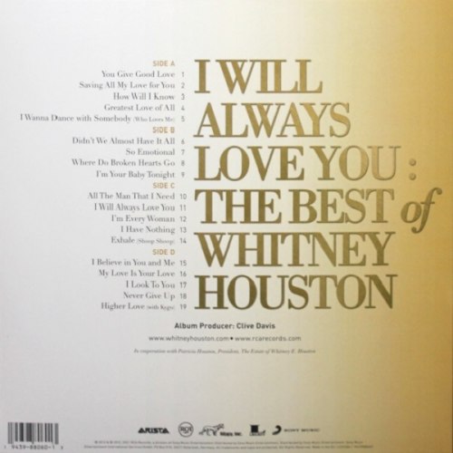 Виниловая пластинка WHITNEY HOUSTON - I Will Always Love You: The Best Of Whitney Houston (2LP)
