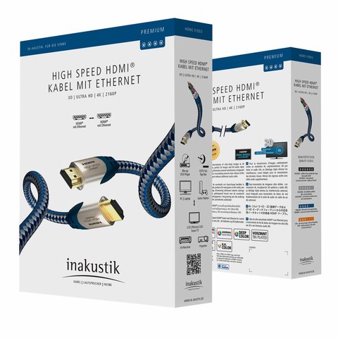 Кабели HDMI Inakustik Premium HDMI<>HDMI 0,75m