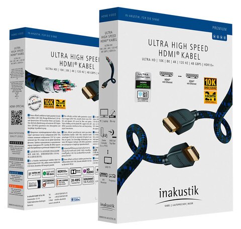 Кабели HDMI Inakustik Premium HDMI2.1 48G 2m