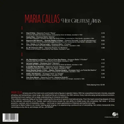 Виниловая пластинка MARIA CALLAS - Her Greatest Arias (LP, Red Vinyl)